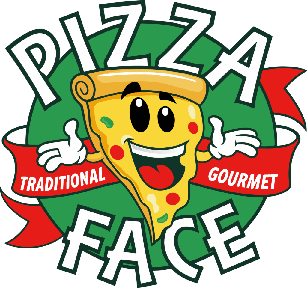 Pizza Face Logo - Pizza Face Vegetarian pizza with fresh toppings – Pizza Face takeaway